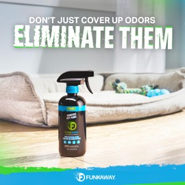 FunkAway Pet Stain & Odor Eliminator Spray, 16 oz., Fresh & Neutral Scent, The Extreme Pet Stain & Odor Eliminator for Houses, Cars, SUVs, RVs and Boats, Alcohol-Free Formula