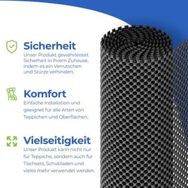 Alaskaprint Non-Slip Mat for Carpet 80 x 130 cm Black Non-Slip Carpet Underlay Non-Slip Mat Car Drawers Boot Table Shelves Palette Non-Slip Underlay Can Be Cut to Size