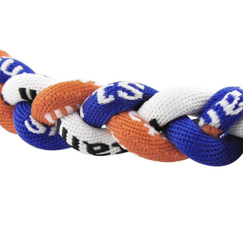 MapofBeauty 18" Sport Three Colors Three Braided Rope Tornado Necklace