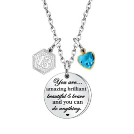 HEYEJET 13th Birthday Gifts for Girls Charm Birthday Necklace for 13 Years Old Daughter Granddaughter Birthday Gifts for 13 Years of Marriage Wife Auntie 13th Anniversary Jewellery (13)