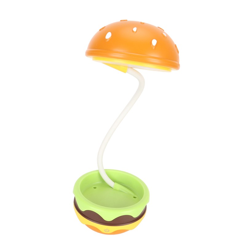 Kids Reading Light Hamburger Style Flexible Gooseneck USB Charge Soft
