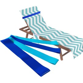 4-Pack Towel Bands, Rubber Towel Clips for Beach and Pool Chairs, Cruise Accessories, Towel Holders, Perfect Alternative to Towel Clips - Colour: Blue, Material Type: Rubber