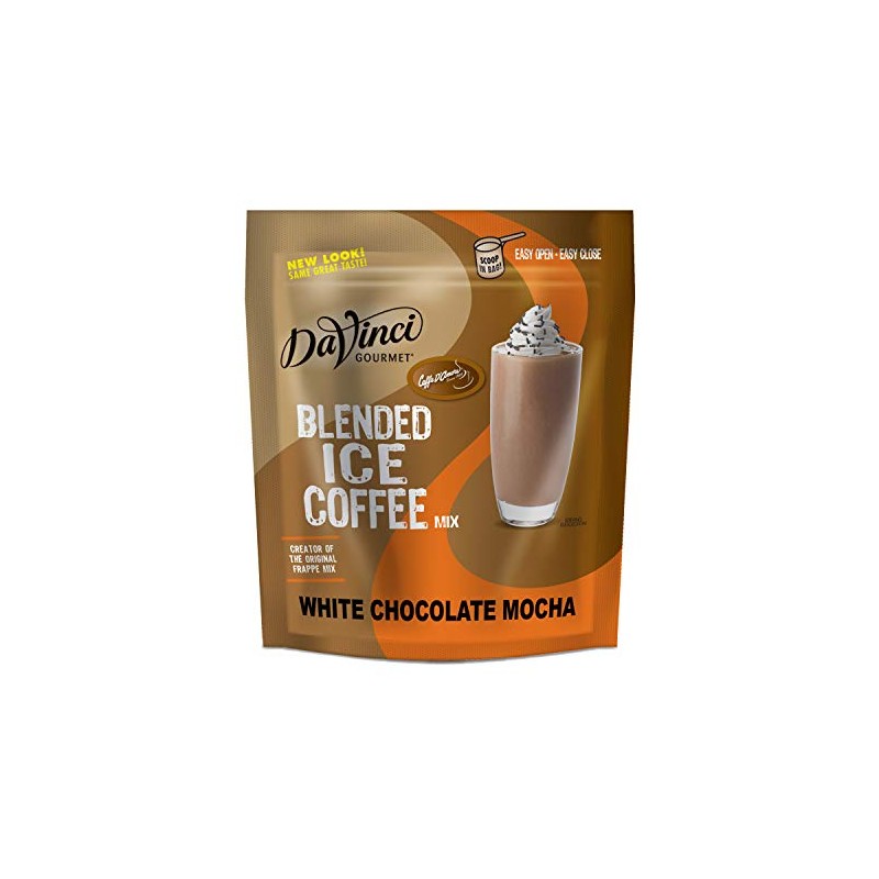 DaVinci Gourmet White Chocolate Mocha Blended Iced Coffee Mix, 3