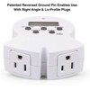 Clear Power Indoor Timer, 2 Grounded Outlet EZ Digital Timer