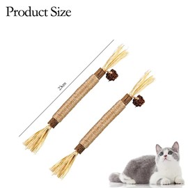 Kitten Teething Toys, 6 Pcs Natural Silvervine Sticks Kitten Teething Toys, Catnip Toys Chew Sticks Cat Teeth Cleaning Teeth Chew Toy for Indoor Cat Teeth Cleaning Kitten Teething and Stress Release
