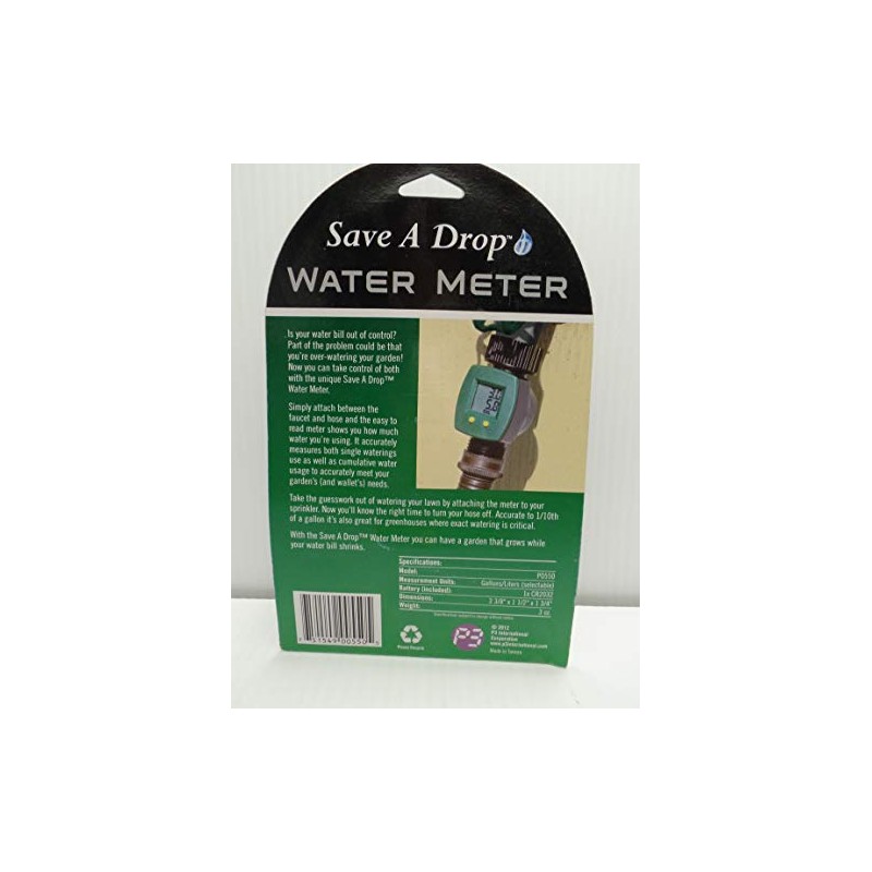 P3 International Water Meter, Save A Drop