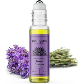 Aceite Esencial de Aromaterapia Sweet Dreams para Ansiedad, Dormir y Meditacion - Difusor de Aceites Esenciales para la Piel - Regalos para Mujer Cumpleaños - Roll On de 10 ml - PRAHYAM AYURTHECARY