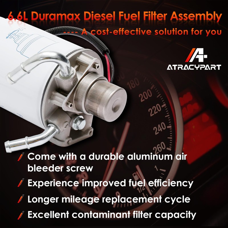 6.6L Duramax Diesel Fuel Filter with Head Assembly│Replacement For 2005-2012