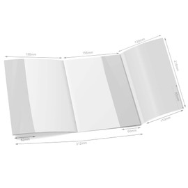 OLGS Examination Book Covers Transparent 3 Pieces | Plastic Examination Book Covers | Examination Book Protective Covers for Birth for Baby & Children with Compartment for Vaccination Certificate