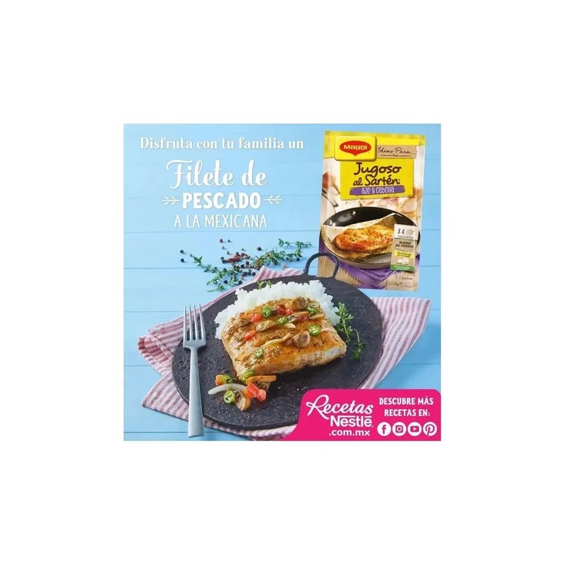 Hoja Sazonadora Maggi Jugoso Al Sartén Ajo Y Cebolla 23.4g