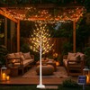 ooLALoo 6 FT Lighted Birch Tree with 128 Led Lights