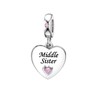 KunBead Middle Sister 18 inch Pink Heart I Love You