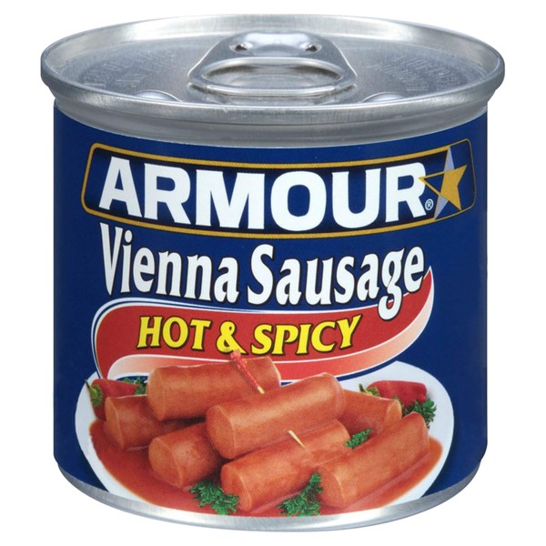 Armour Star Vienna Sausage, Hot & Spicy Flavored, Canned Sausage, 4.6 Ounce (Pack of 24)