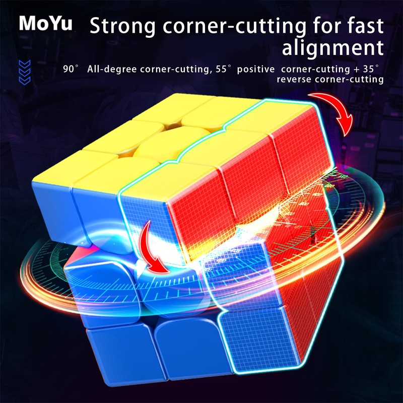 Moyu Super RS3M 3x3 Magic Cube, Professional 3x3 Puzzle Cube