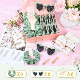 18 Pcs Bridesmaid Proposal Gifts Bridesmaid Hair Clips Bridesmaid Scrunchies Sunglasses Bridal Shower Gifts Bachelorette Party Wedding Favors Bridal Party Present Hair Accessories for Women