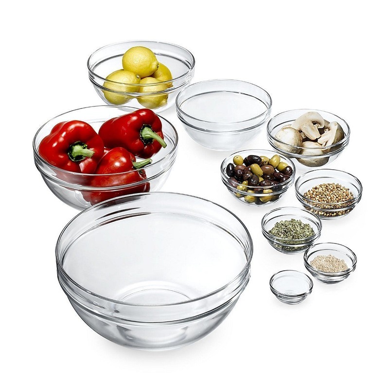 Duralex 6 cm LYS Stacking Bowl, Pack of 4, Transparent