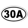 30A Euro Oval Bumper Sticker