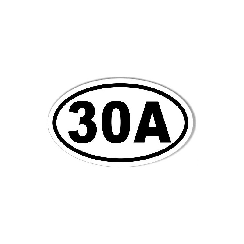 30A Euro Oval Bumper Sticker