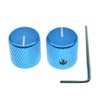 KAISH Pack of 2 Aluminium Metal Flat Top Guitar Bass