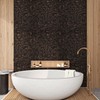 FunStick Bronze Black Concrete Wallpaper Peel and Stick Textured Metallic