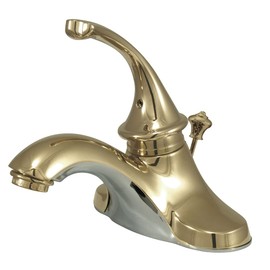 Kingston Brass KB3542GL Georgian 4-Inch Centerset Lavatory Faucet with Brass Pop-Up, Polished Brass