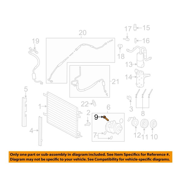 FORD OEM 08-18 F-150 Condenser, Compressor Lines-Compress