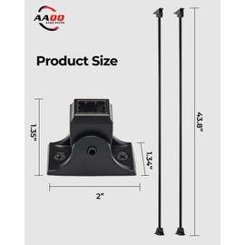 AAqq Decor 16 Pack Iron Balusters for Staircase Interior Square Hollow Stair Spindles 1/2" Iron Straight Balusters with 32 Swivel Shoes(A01-16)