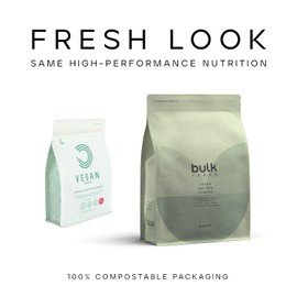 Bulk Vegan Protein Powder, Vanilla, 1 kg, Packaging May Vary