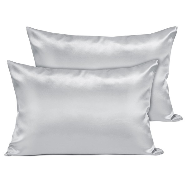 Fittia Satin Pillow Cases 2 Pack Standard, Satin Pillowcase for