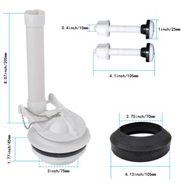 3-Inch Flush Valve Replacement Kit With Gasket and Bolts - Compatible With American Standard 738921-100.0070A Two-Piece Toilet