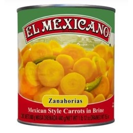 Mexican Style Carrots (Zanahorias) in Brine 26 oz cans (Pack of 6)