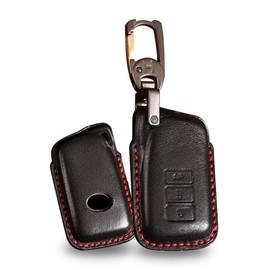 ontto Car Key Fob Cover Fit for Lexus NX IS RX ES GX LX LS UX NX GS 200 260 300 350 NX200 NX300 RX350 ES300 3 Buttons leather Key Case Keychain Keyring key holder shell bag Accessories Black