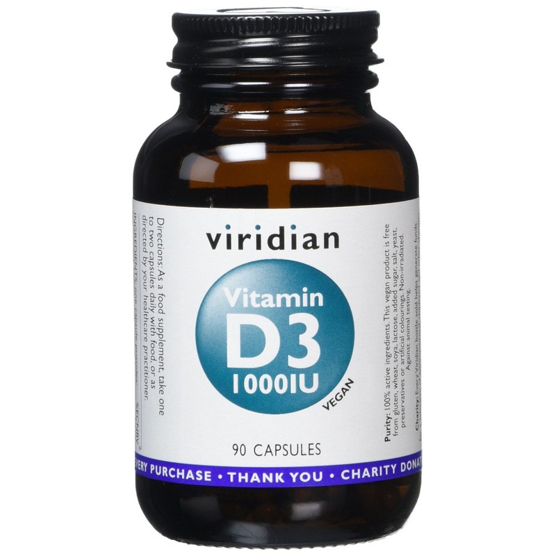 Viridian Vitamin D (Vegan) 1000iu, 90 Vegetarian Capsules