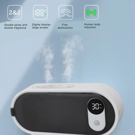 Diffusor für ätherische Öle, Wasserloser Aromatherapie-Diffusor Zur Wandmontage mit Körperinduktions-Smart-Sensor, Kabelloser Wiederaufladbarer Duftdiffusor für Zuhause, Büro, Auto