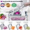 Picador de verduras de acero inoxidable con 10 cuchillas, cortador