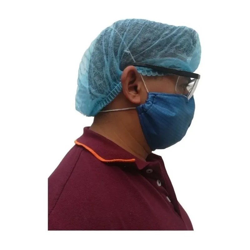 Cofia Gorro Cubrepelo Plisado Desechable Bolsa 100 Piezas