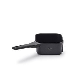 Doshisha Square Frying Pan, Sutto, 6.3 x 3.1 inches (16 x 8 cm), Induction Compatible, Gas Fire Compatible, No Lid, Black, Deep Type