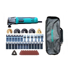 FastCraft 42pc Oscillating Tool + 40pc Wide Assortmemt of Blades Samders - All Industrial & PRO Grade