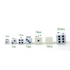 Go Labo Mahjong Adjustable White Dice 18mm (Set of 6)