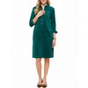 Women's Corduroy Long Sleeve Midi Dresses Fall Button Down Shift