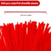 Eppingwin Eppingwin 200pcs Pipe Cleaners, Red Pipe Cleaners Craft Supplies,Chenille