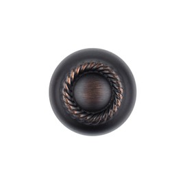 Richelieu Hardware BP86060BORB Classic Metal Knob , 1 1/4",Brushed Oil-Rubbed Bronze