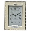 Shudehill Clocks-25th Anniversary Silver Wedding Celebration Quartz Table Clock, White, 19.5cm x 14.5cm