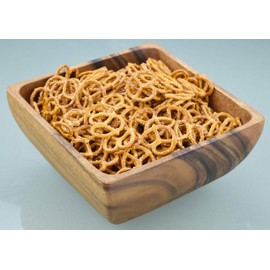 PACIFIC MERCHANTS Square Bowl, 11” x 11” x 4.5” Inch, Acaciware, Sustainable, Eco-Friendly Wooden Salad, Fruit, Serving bowl