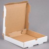 Glownary Plain White Pizza Box, Corrugated Cardboard, Customizable, 50-Count Bundle