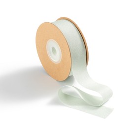 MORSUNBELA Gift Ribbon Green Ribbon Wedding Eucalyptus Green Chiffon Ribbon Decorative Ribbon Wide Silk Ribbon Sage Green 2.5 cm x 23 m