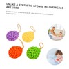 Baluue 4pcs Bath Exfoliating Sponge Honeycomb Body Scrubber for Adults