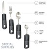 Extra Wide Handles Bendable Easy Grip Cutlery Set, Chunky Handles,
