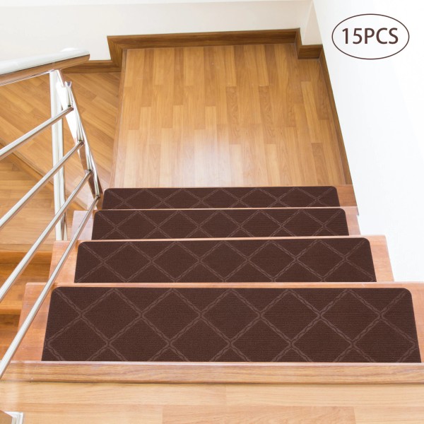 Unbranded 15??Carpet Stair Treads Anti Slip Stair Mats for Wooden