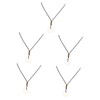 LALAFINA 5pcs Gorgeous Crystal Stone Pendant Fashion Necklace Perfect Party
